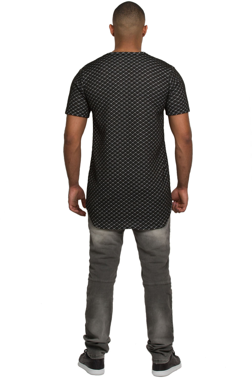 Kash Elongated Quilted Tunic in black and white – view 5 of 7