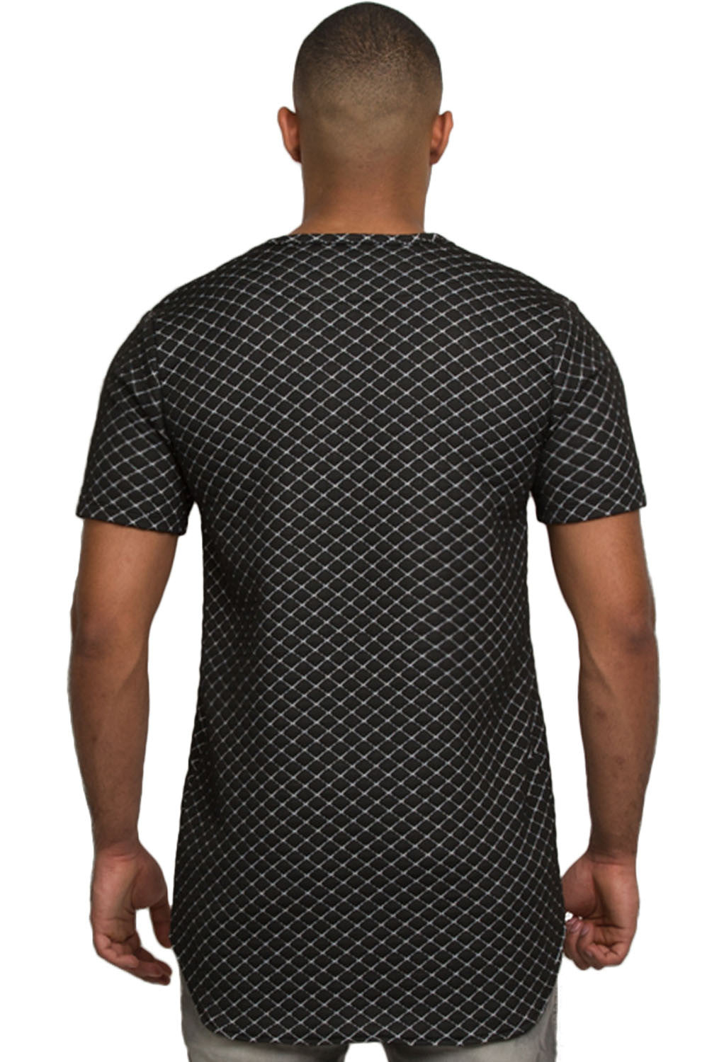Kash Elongated Quilted Tunic in black and white – view 2 of 7
