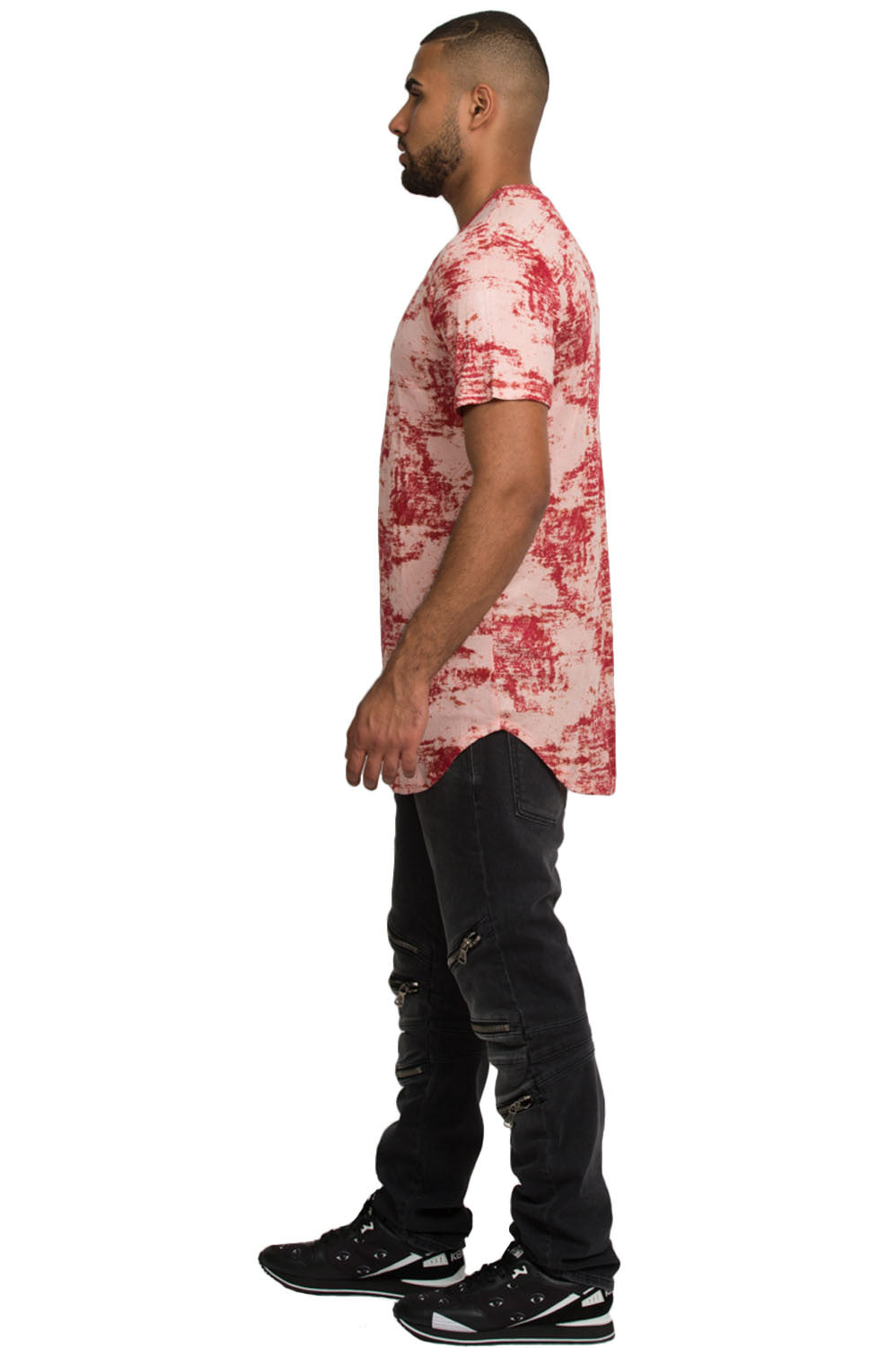 Kash Elongated Red Ink Blot Tunic – view 4 of 7
