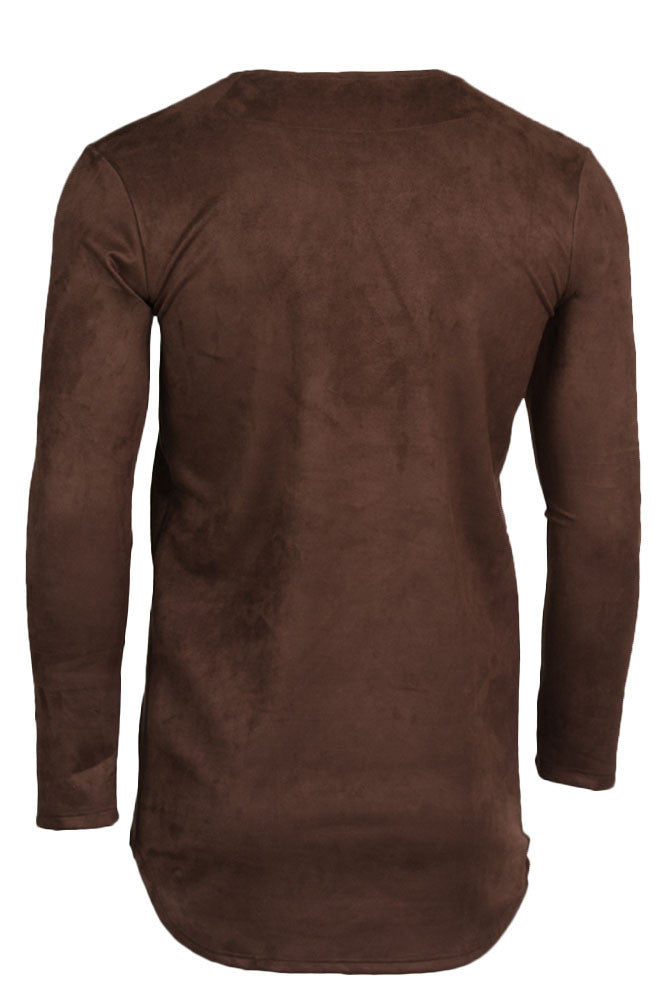 Kash Micro Suede Long Sleeve in brown – view 2 of 2