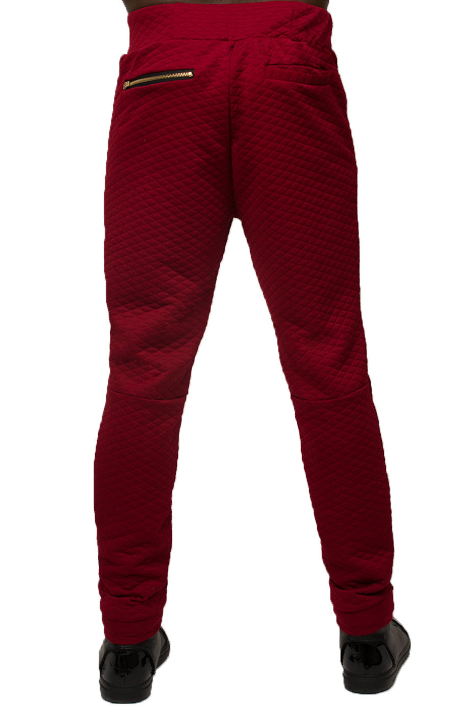 Kash Quilted Joggers in red – view 3 of 3