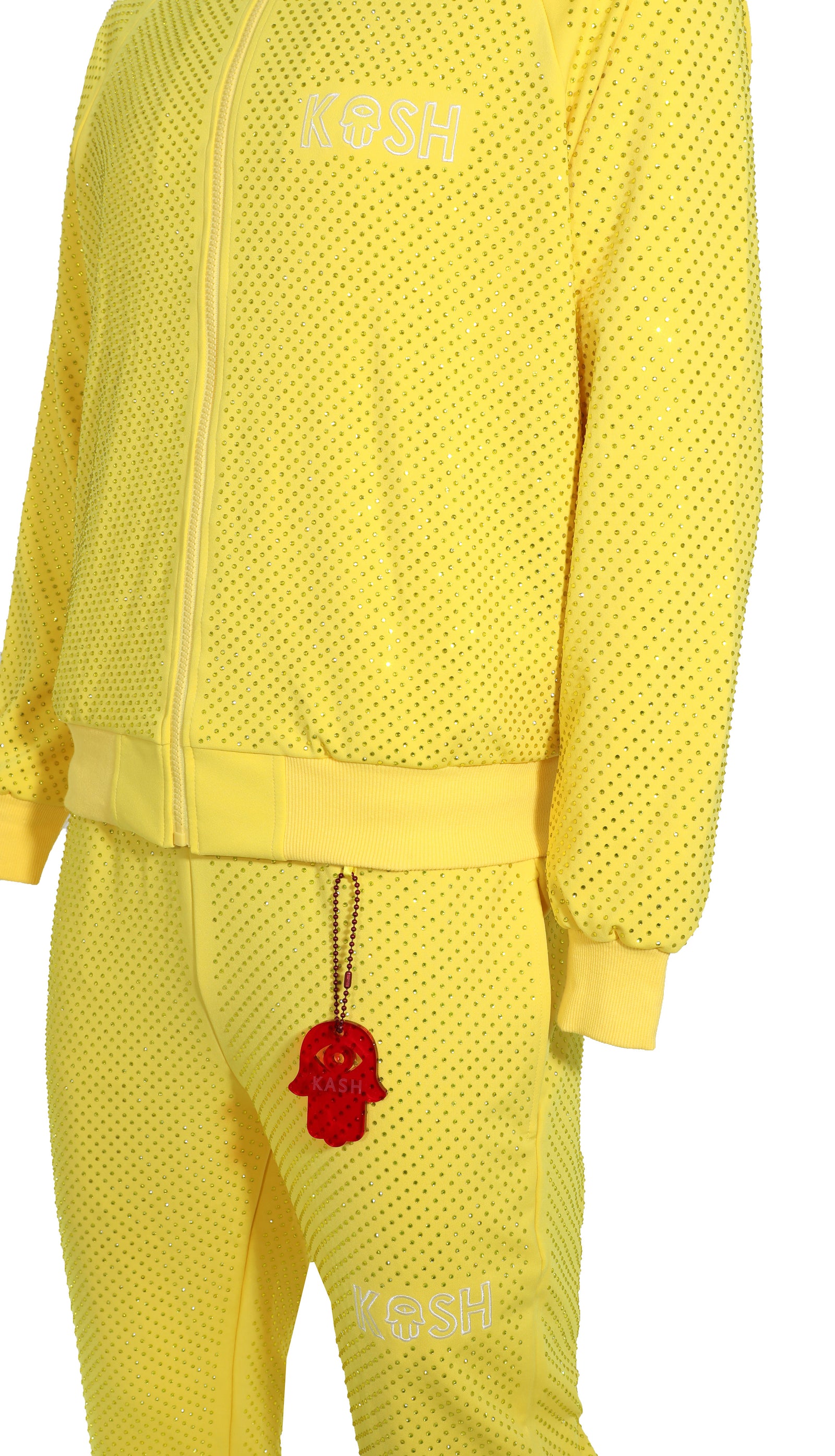 Kash All Over Diamond Track Pants in yellow – view 5 of 5