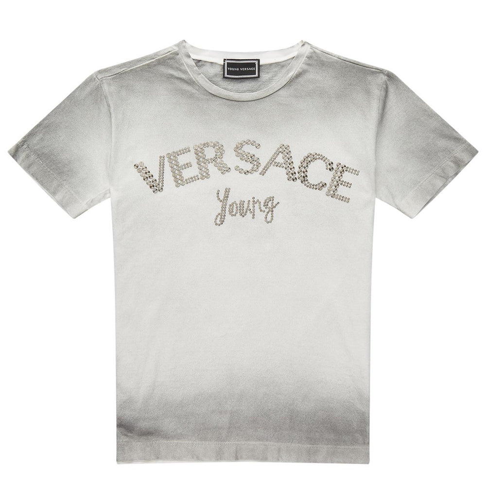 BOYS SS FADED WASHED LOGO TEE