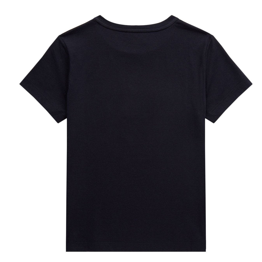 Girls Short Sleeve Medusa Logo Tee-Navy