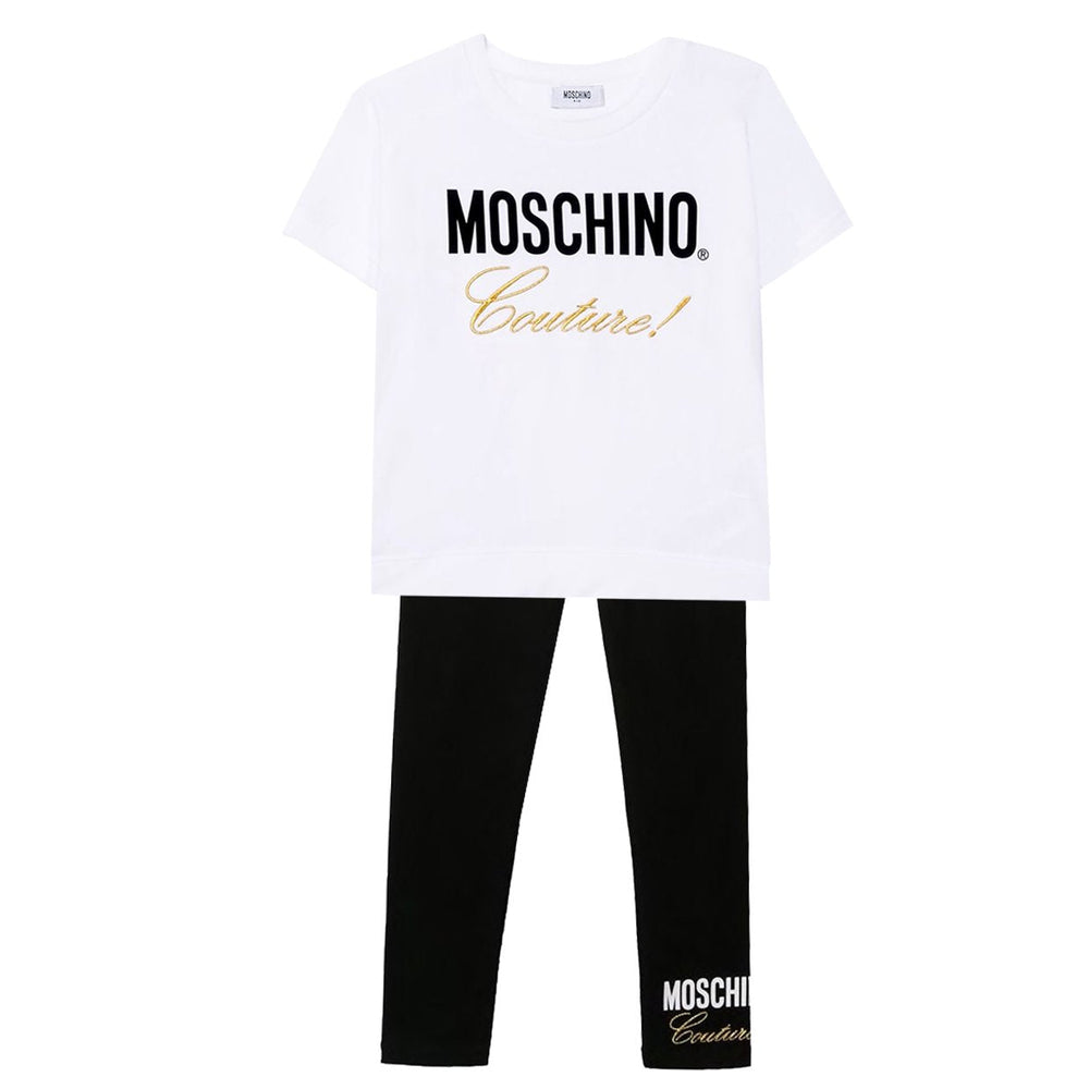 Girls Maxi T-Shirt and Leggings Set with Couture
