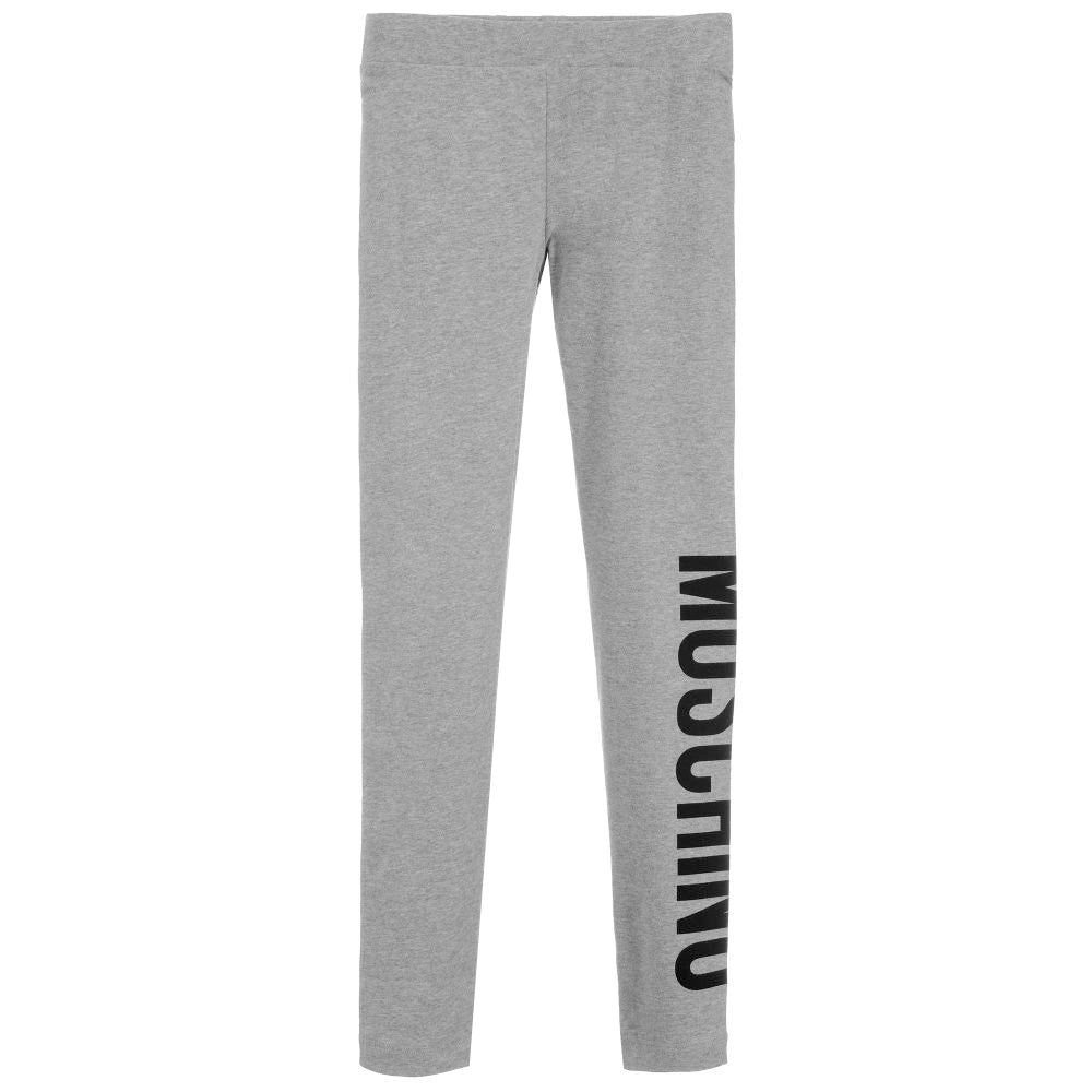 Moschino Kids Girls Leggings with Logo in grey – view 1 of 2