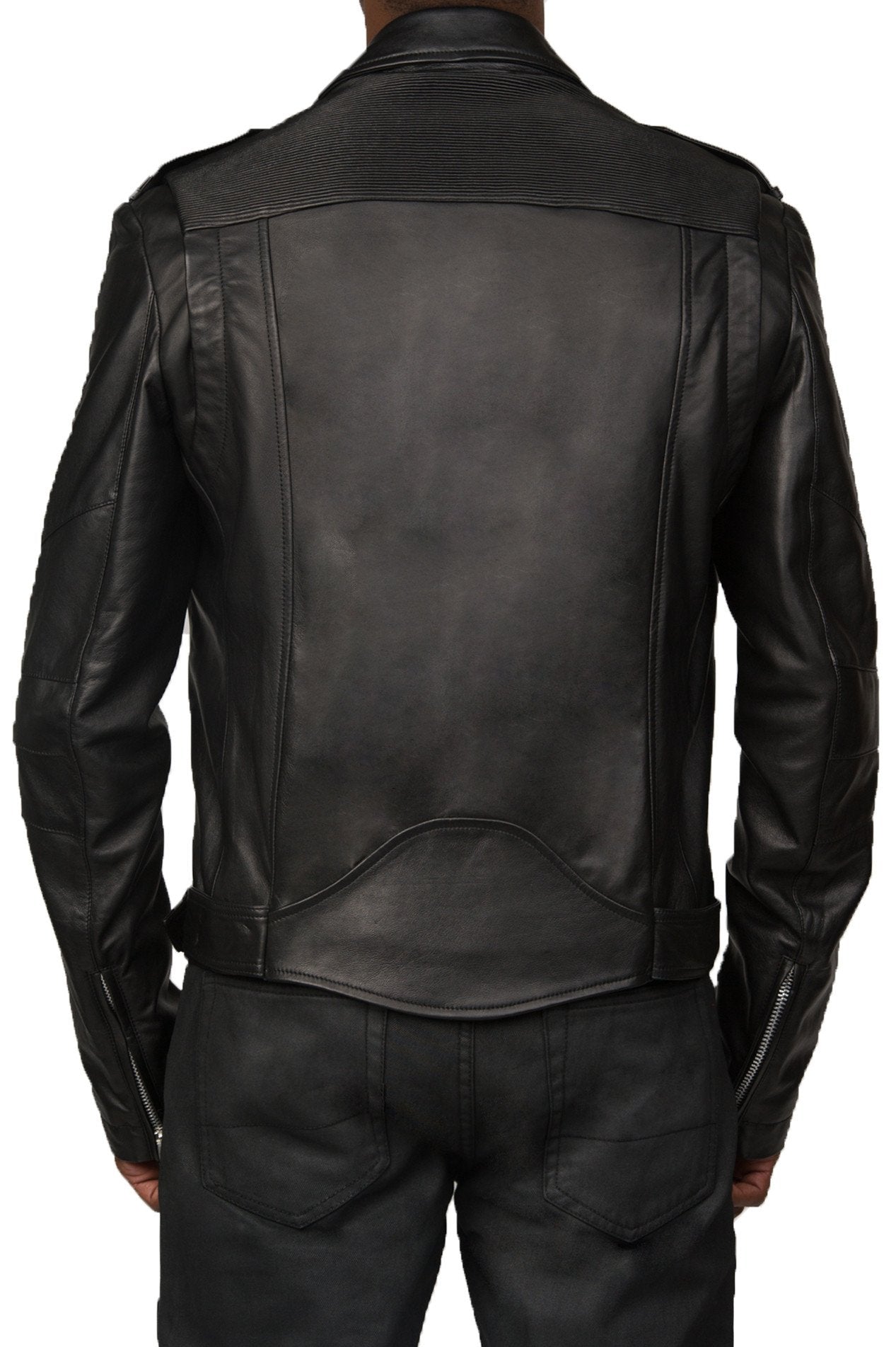 Patches Black Leather Jacket