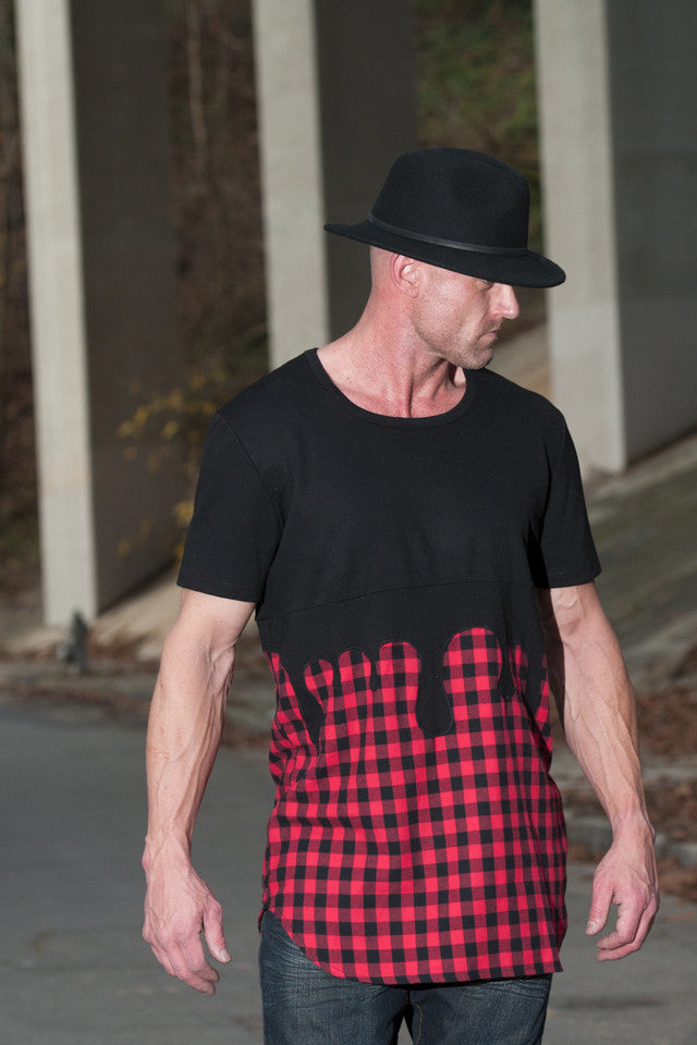 Kash Drip Plaid Red Tunic in red plaid – view 1 of 5