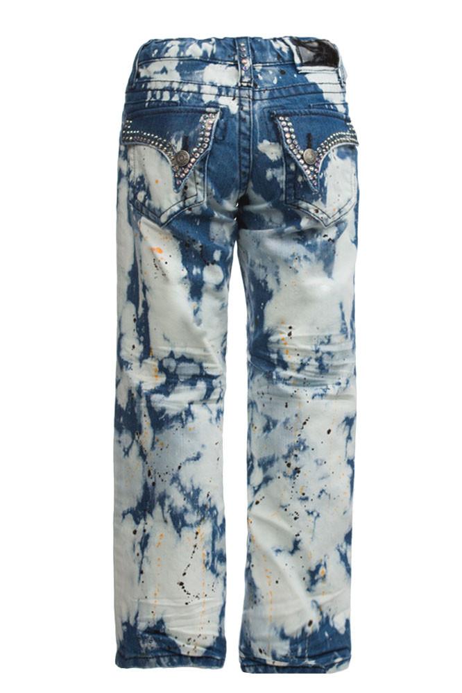 Kids Sapphire Aurora Borealis Crystal Swarovski Heaven Denim