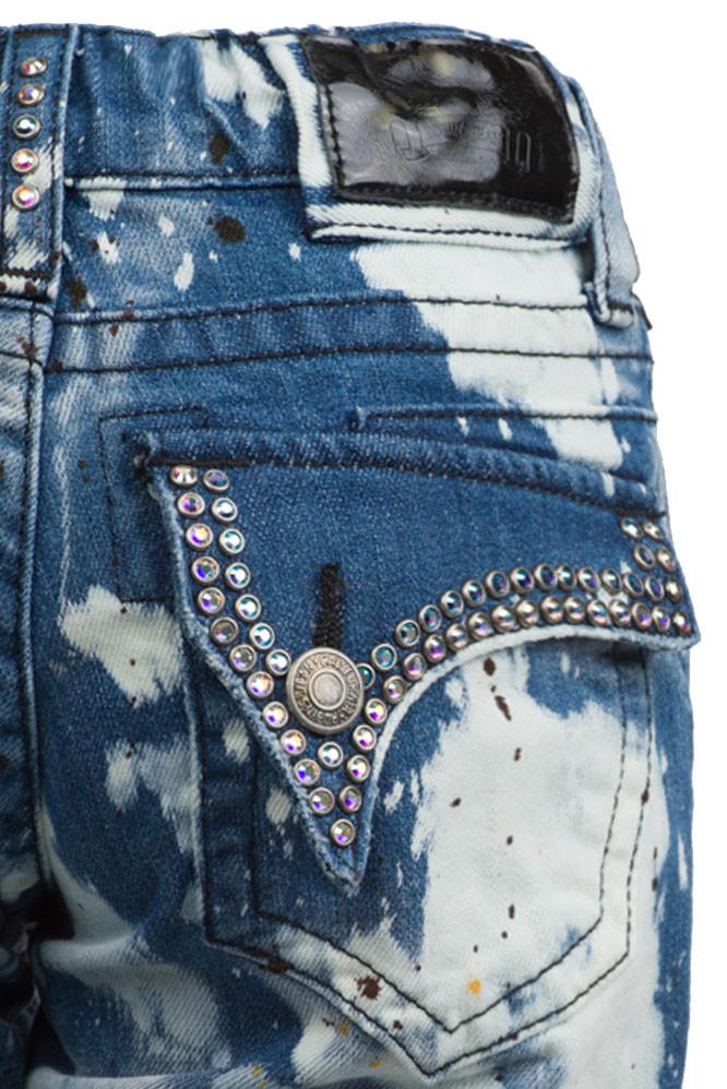 Kids Sapphire Aurora Borealis Crystal Swarovski Heaven Denim