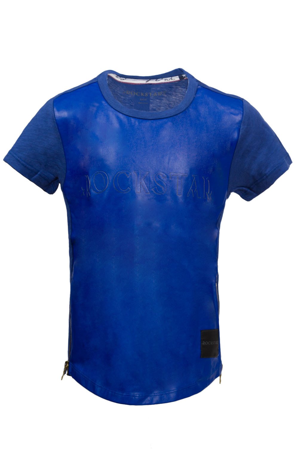 Kids Rockstar Blue Leather Extended Tee