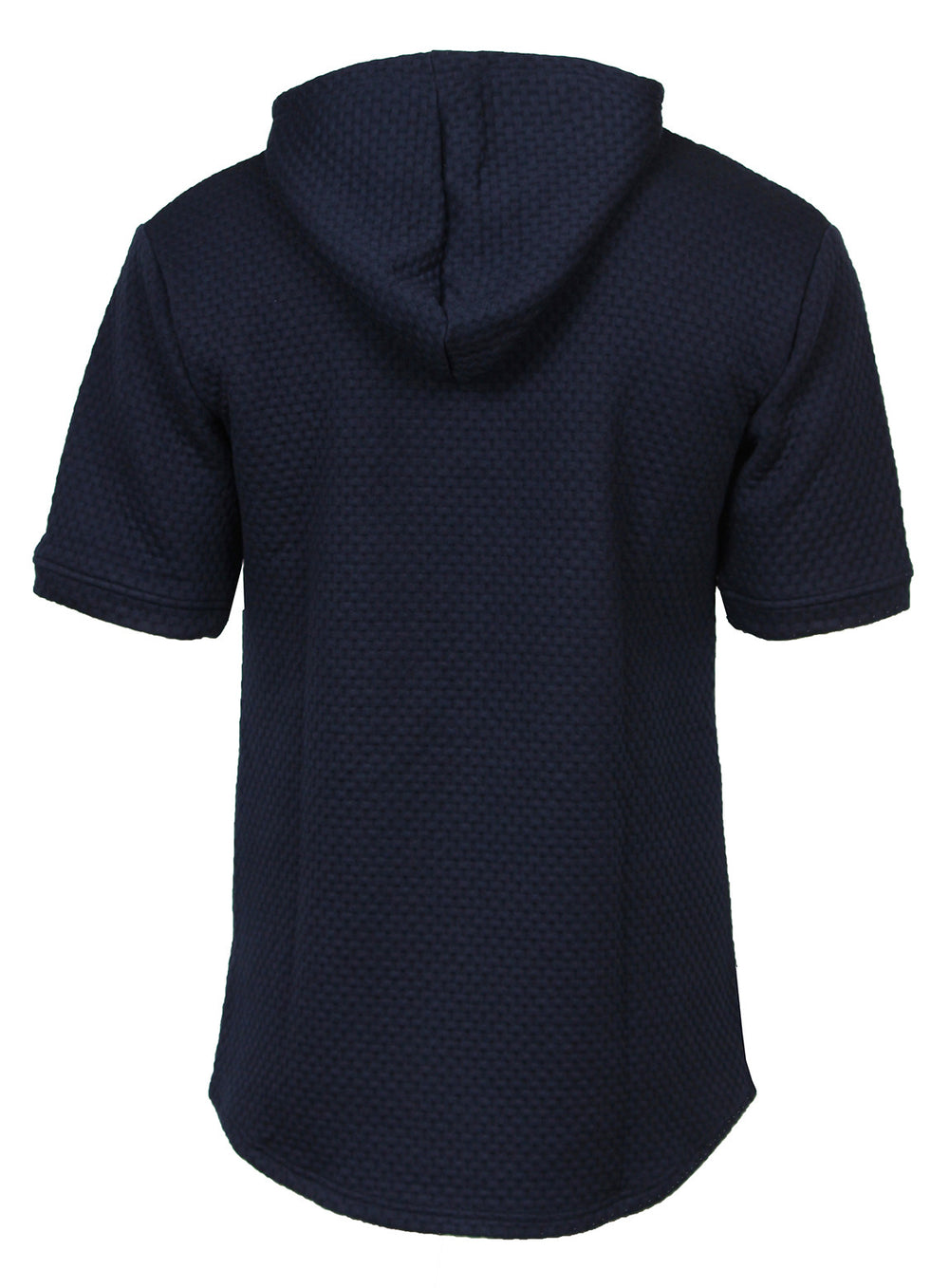 Kash Navy Basket Weave Tech Hoodie in navy – view 2 of 3