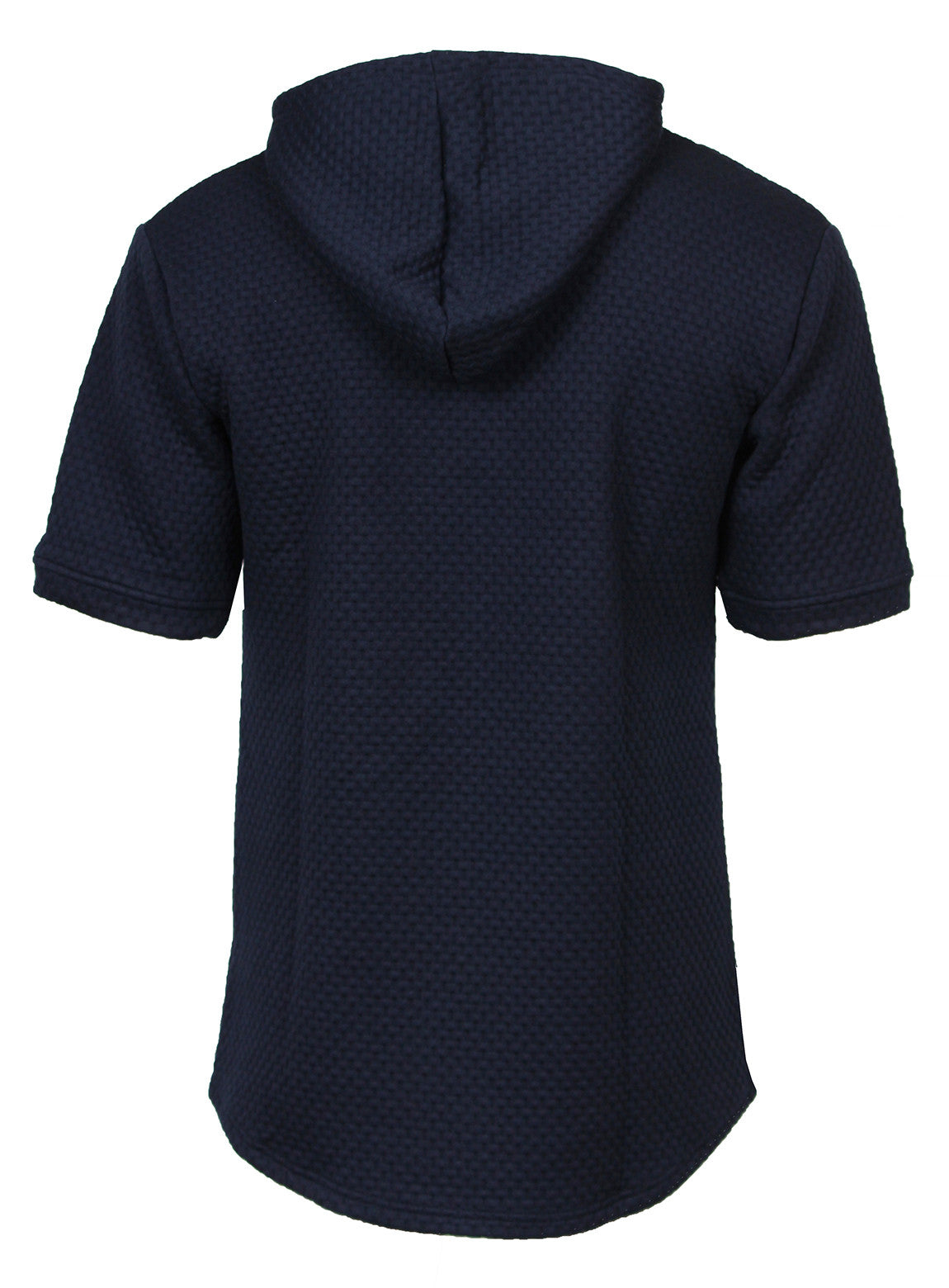 Kash Navy Basket Weave Tech Hoodie in navy – view 2 of 3