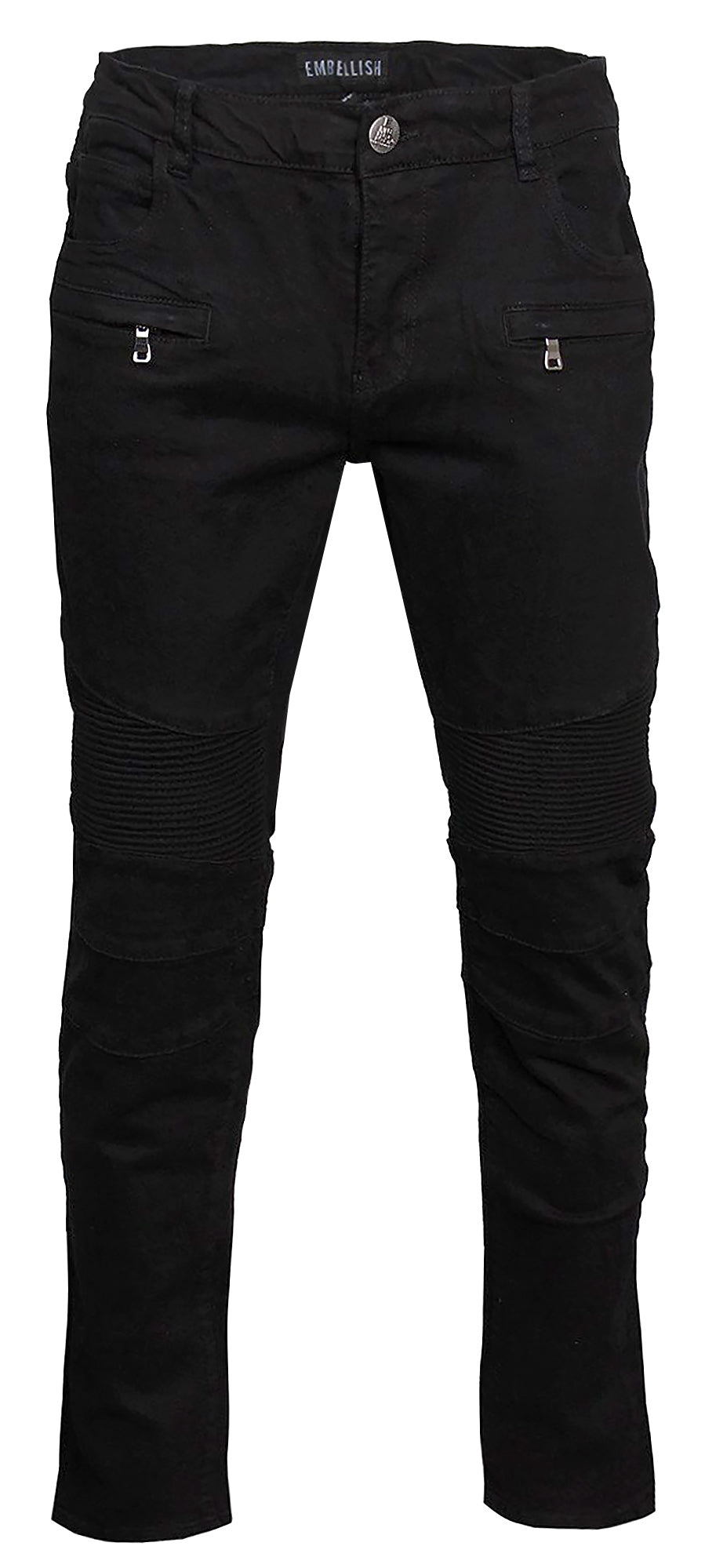 Embellish Men's Spencer Biker Denim in black – view 1 of 2