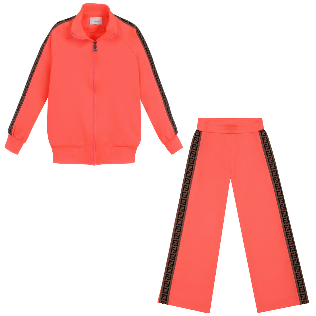 Fendi Girls Snap Track Pants