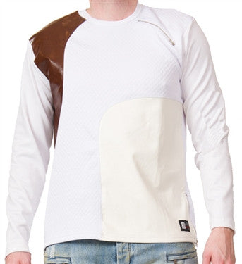 Star Status Club Long Sleeve (White/Cream/Brown)