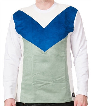 Star Status Club Long Sleeve (White/Mint/Blue)