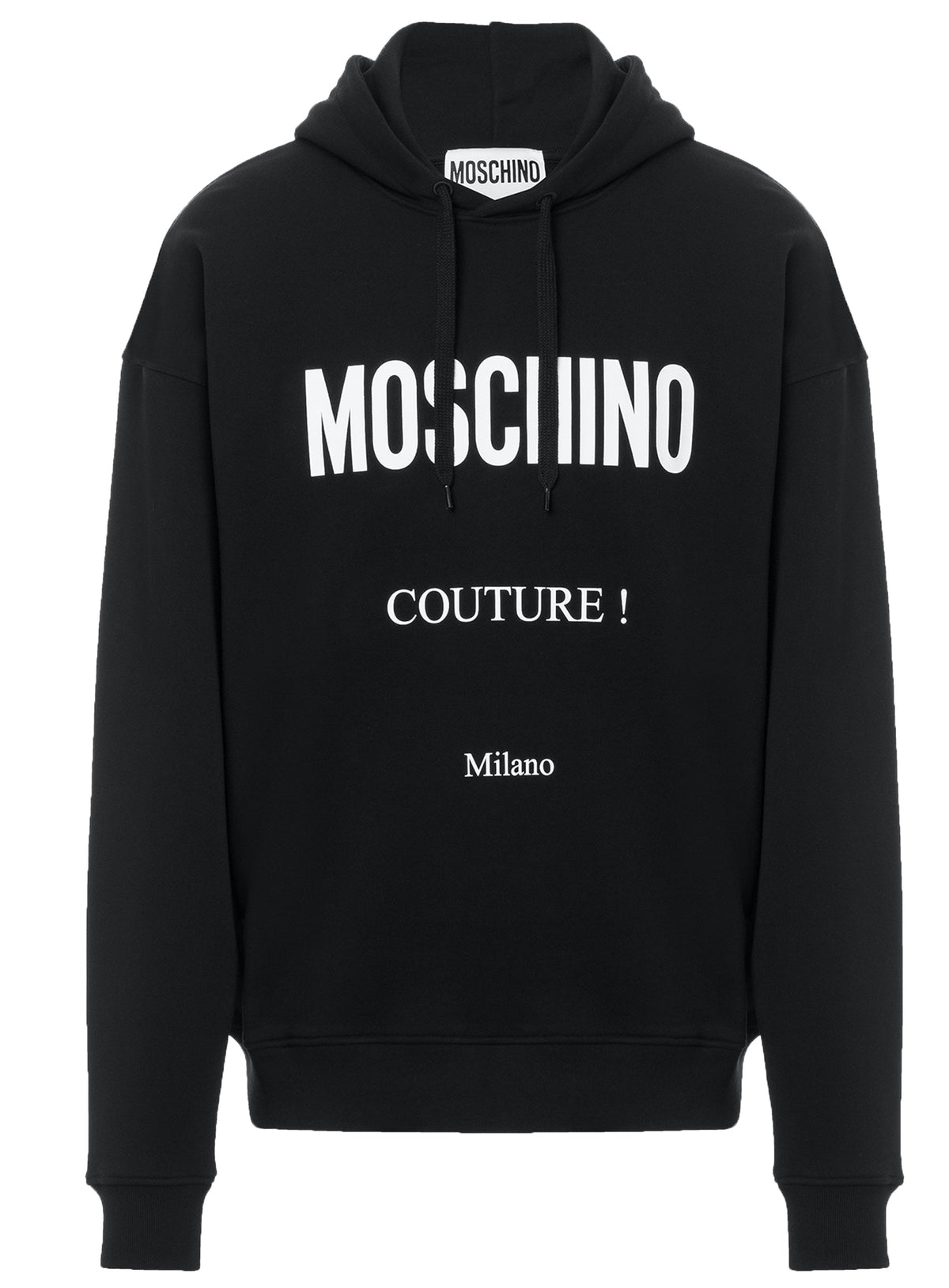 SWEATSHIRT W/ WHITE LOGO TEXT-BLACK