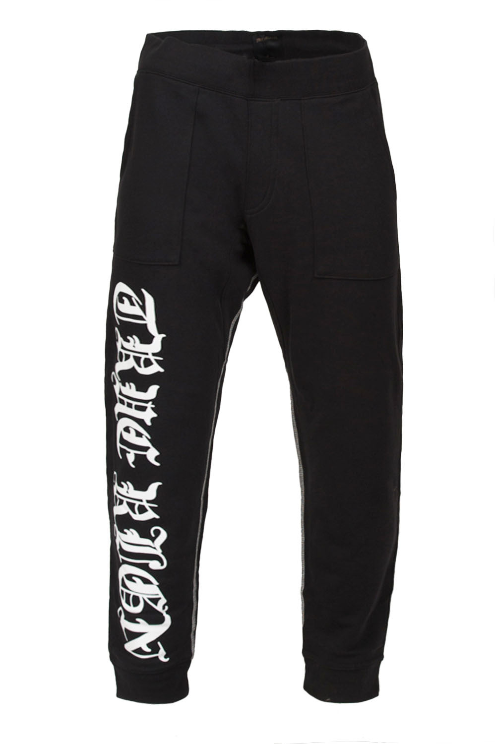 True Religion Drop Crotch Black Sweatpant