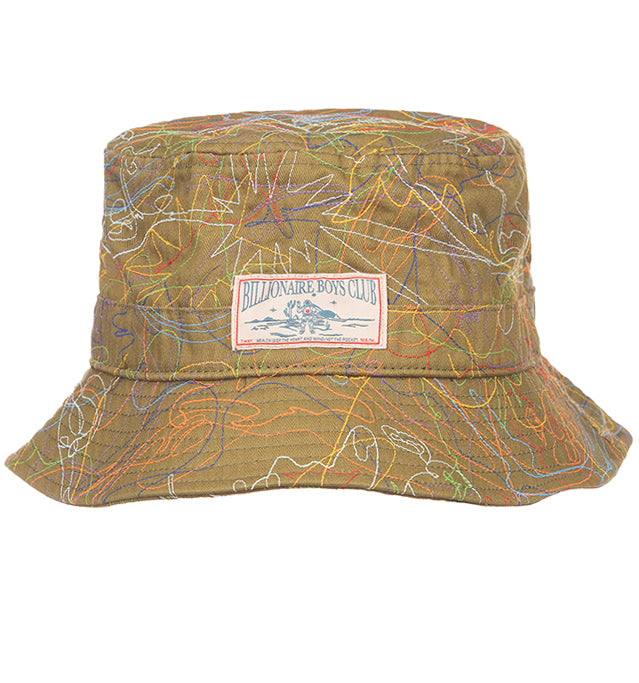 Billionaire Boys Club BB WORMHOLE BUCKET HAT - OLIVE DRAB