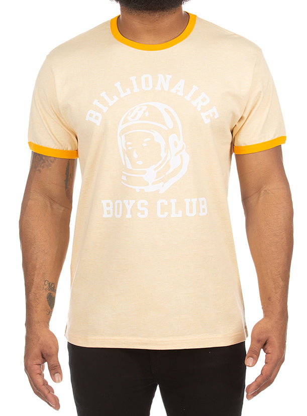 Billionaire Boys Club BB Helmet Flock Short Sleeve Knit in Yellow – view 1 of 2
