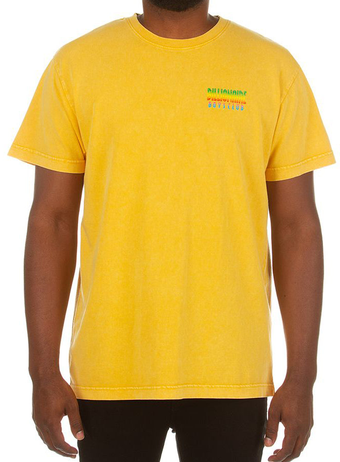 Billionaire Boys Club BBC Space Wave Short Sleeve Knit in daffodil — alternate view