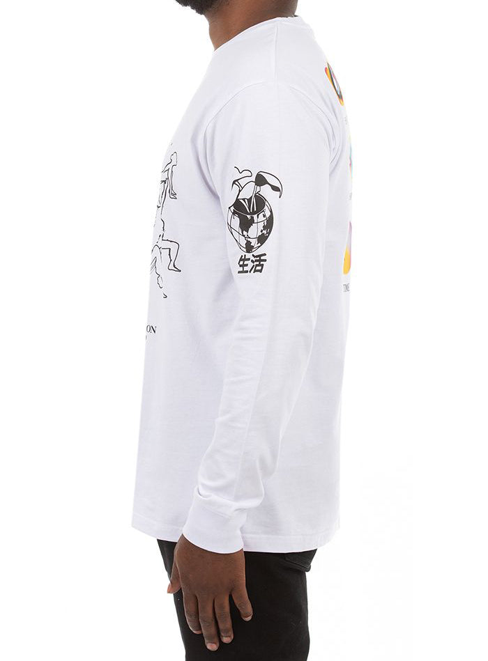 BB MOON SALUTATIONS LS TEE - BLEACH WHITE