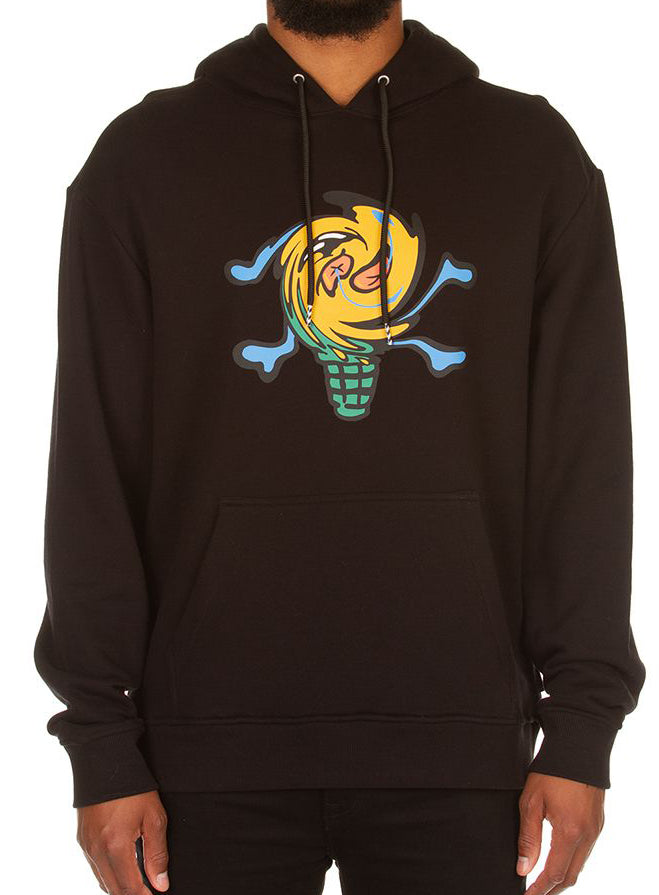 ICECREAM Swirl Hoodie in Black – view 1 of 2