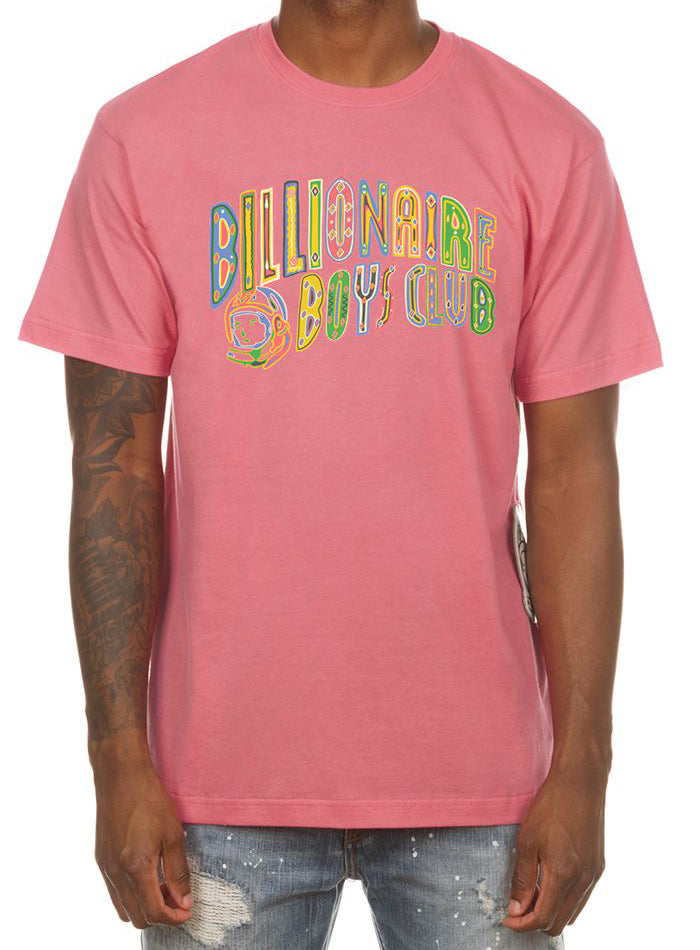 Billionaire Boys Club BBC Arco Short Sleeve Tee in wild rose