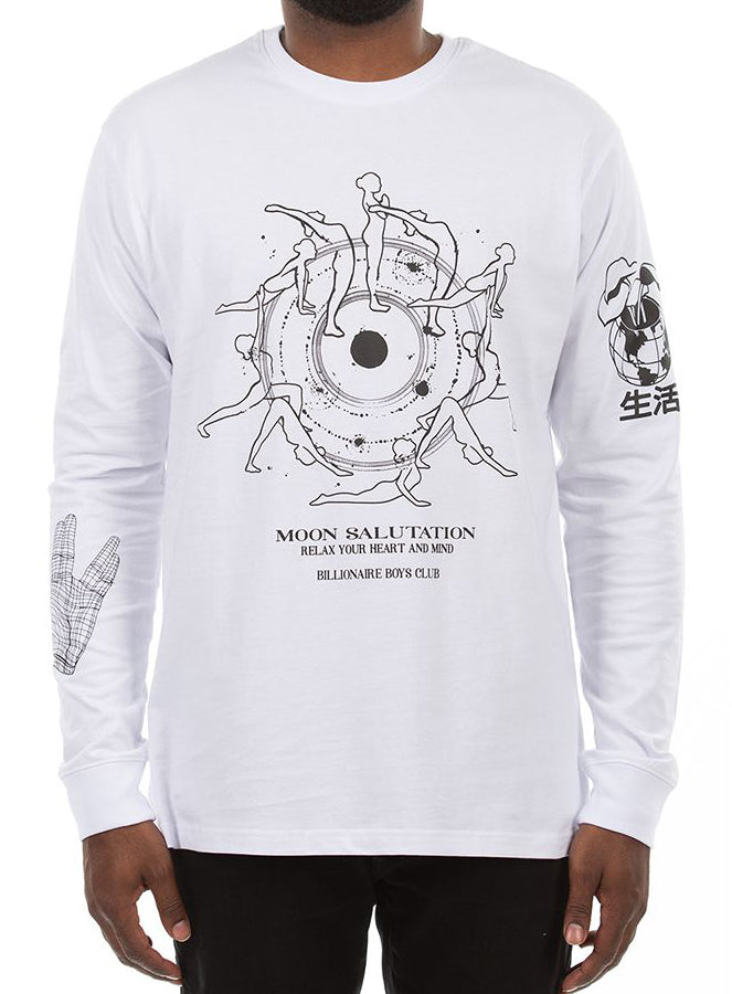 BB MOON SALUTATIONS LS TEE - BLEACH WHITE