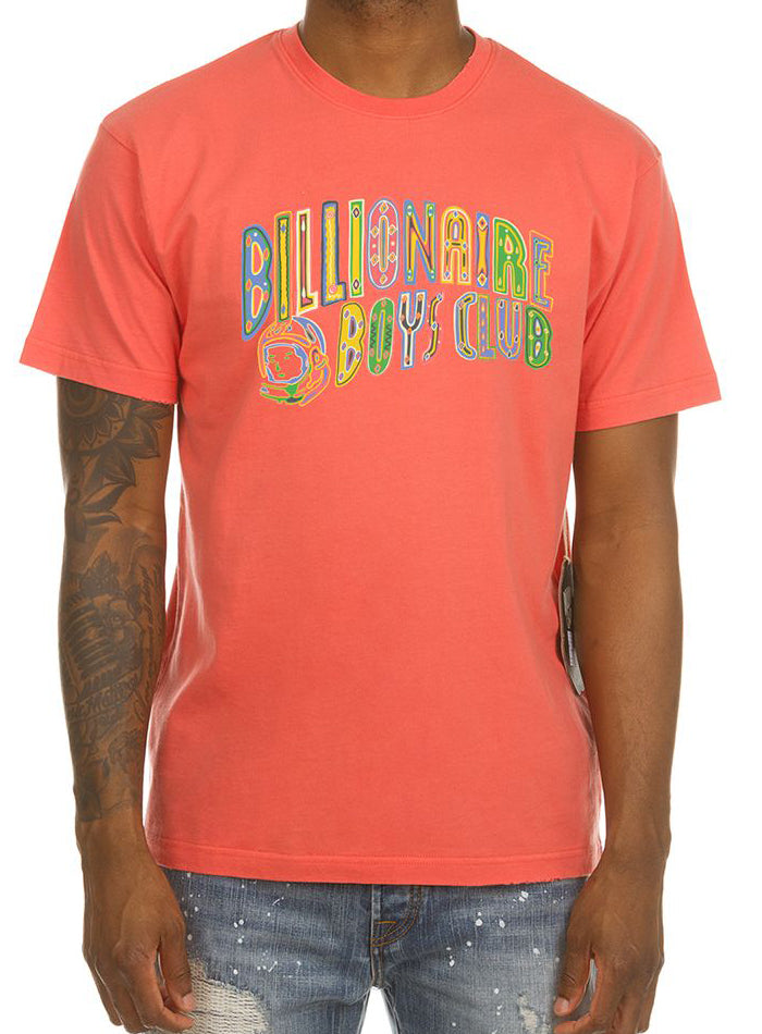 Billionaire Boys Club BB Arco Short Sleeve Tee in living coral – view 1 of 1