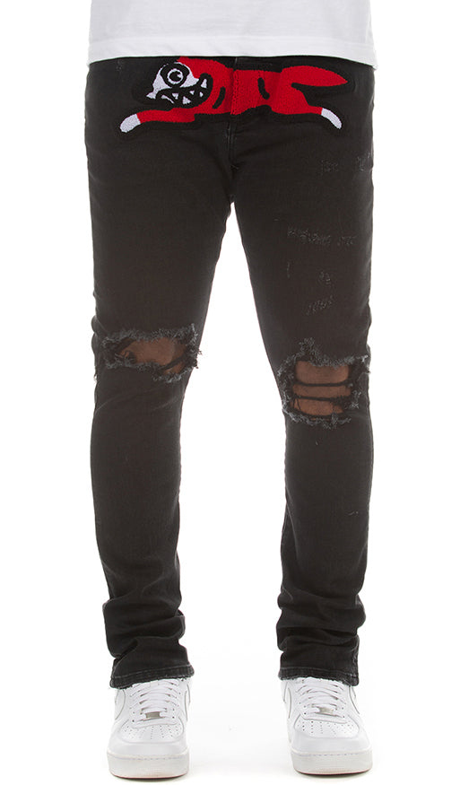 BLACK RUNNING DOG JEANS