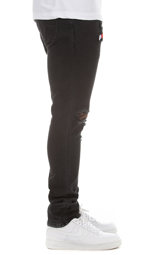 BLACK RUNNING DOG JEANS