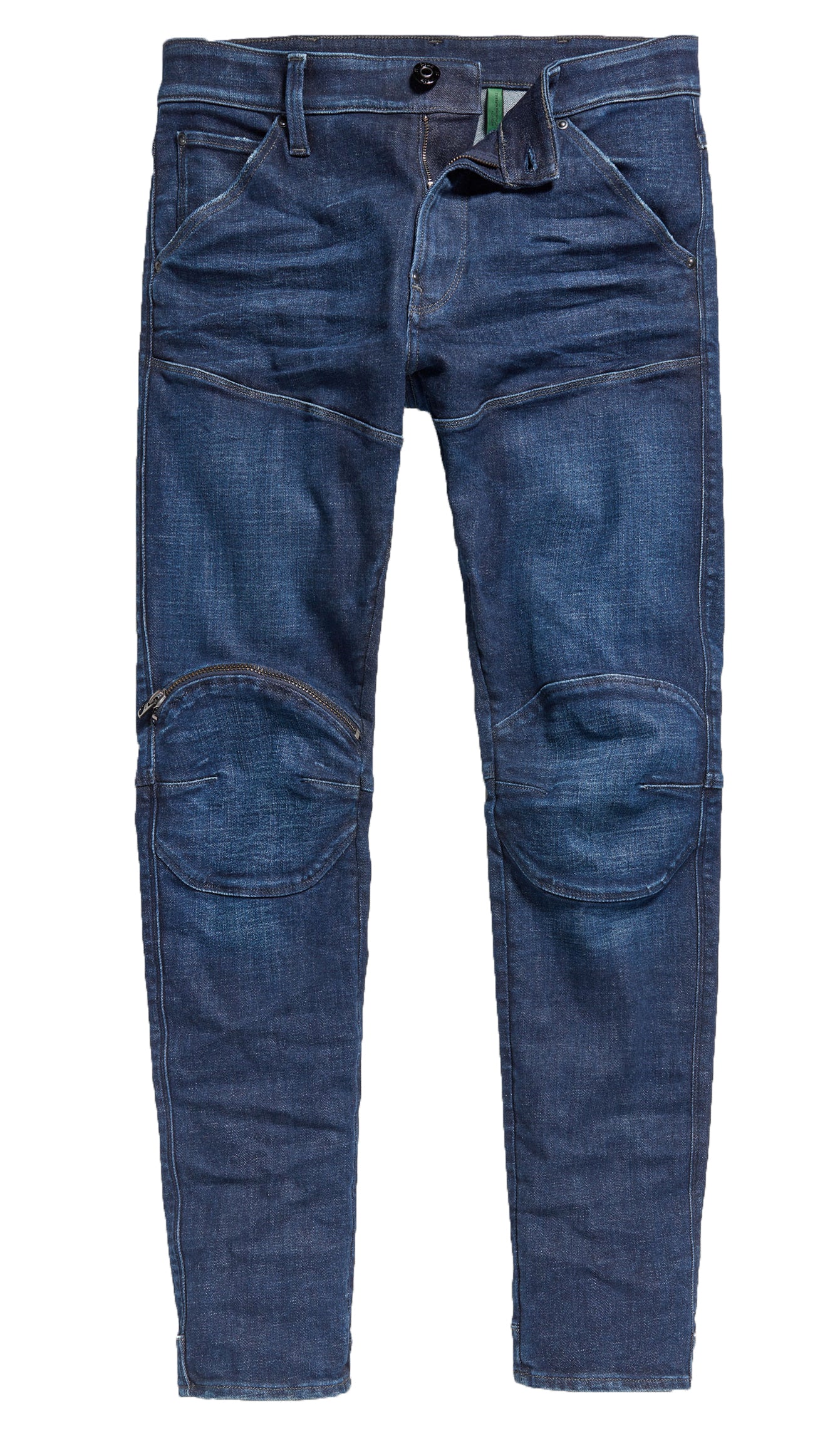 G-Star RAW 5620 3D Zip Knee Skinny Jeans in worn in ultramarine – view 1 of 4