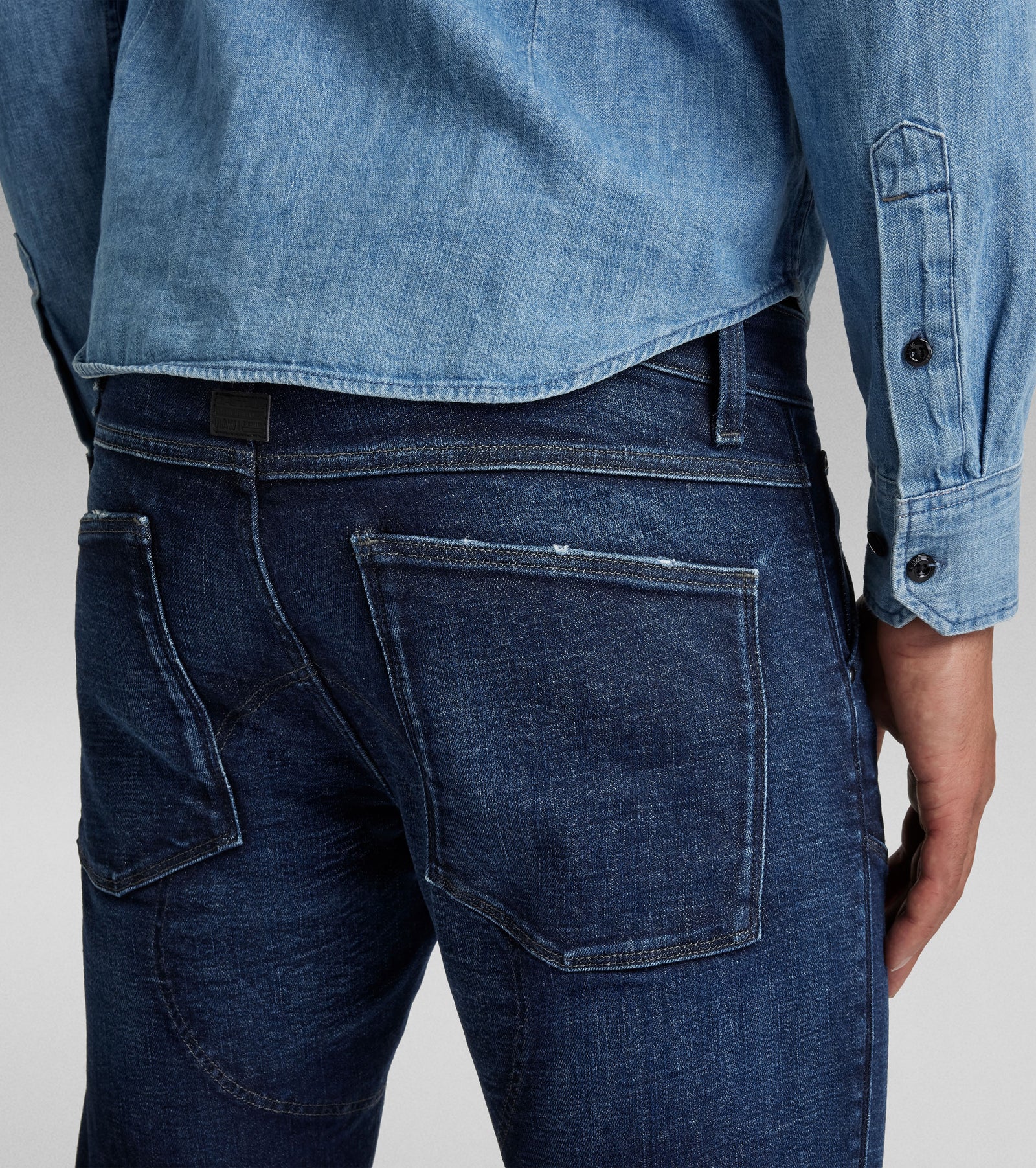G-Star RAW 5620 3D Zip Knee Skinny Jeans in worn in ultramarine – view 4 of 4