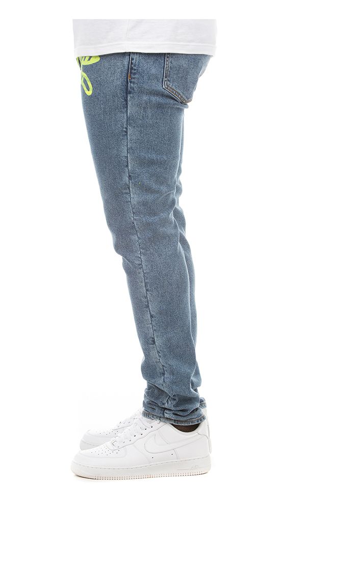 Icecream Neon Lime Jean in medium blue wash – view 4 of 4