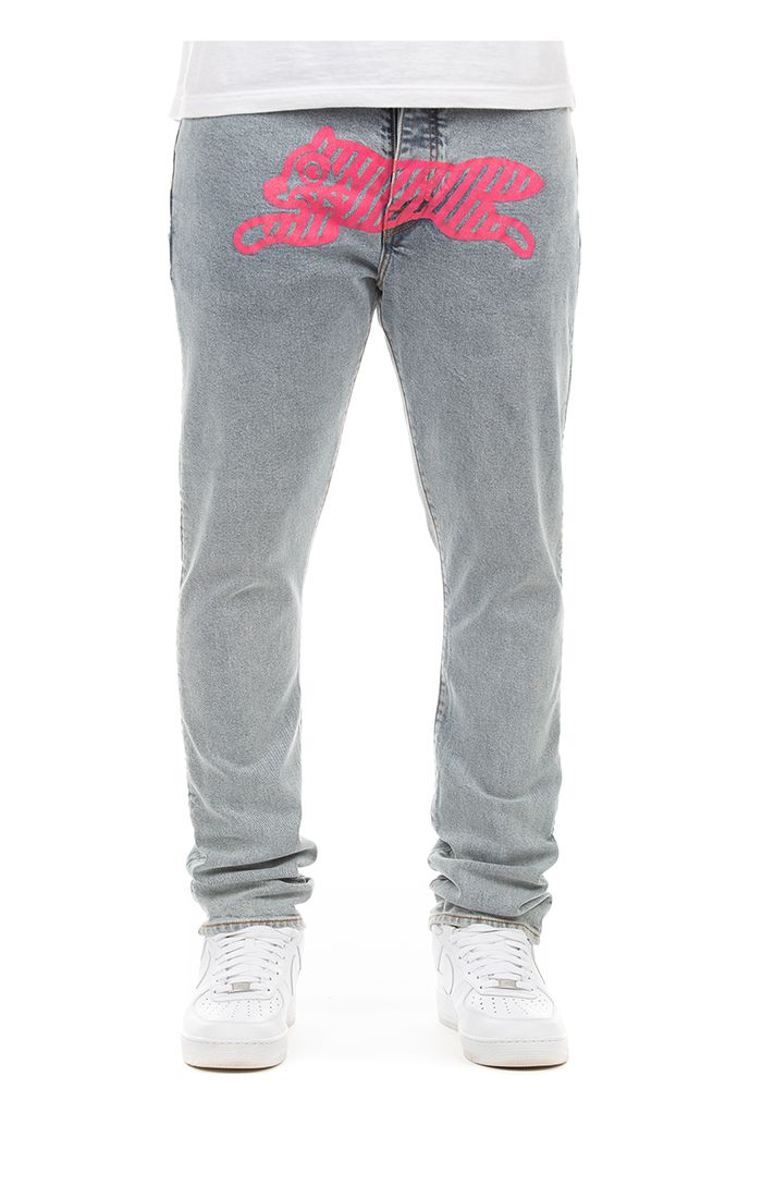 Icecream Neon Cherry Jean in light wash – view 1 of 4