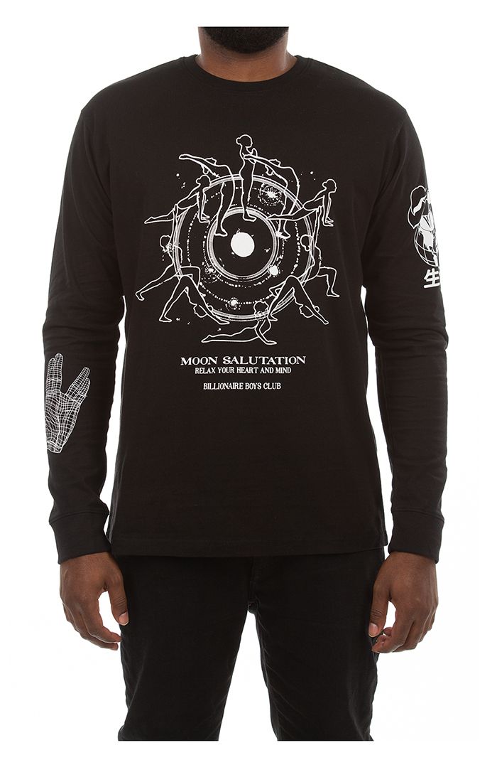 BB Moon Salutations LS Tee- Black