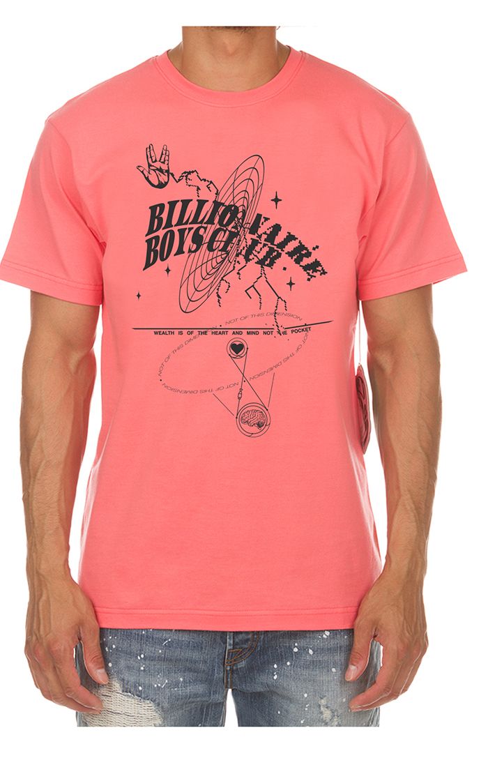 Billionaire Boys Club BB Warp Short Sleeve Tee in Shell Pink – view 1 of 1