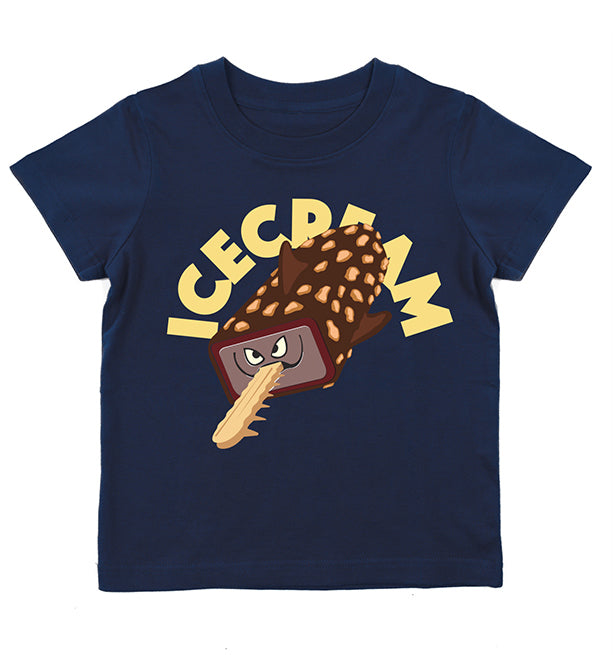 ALMOND FUDGE SS TEE-BLUE