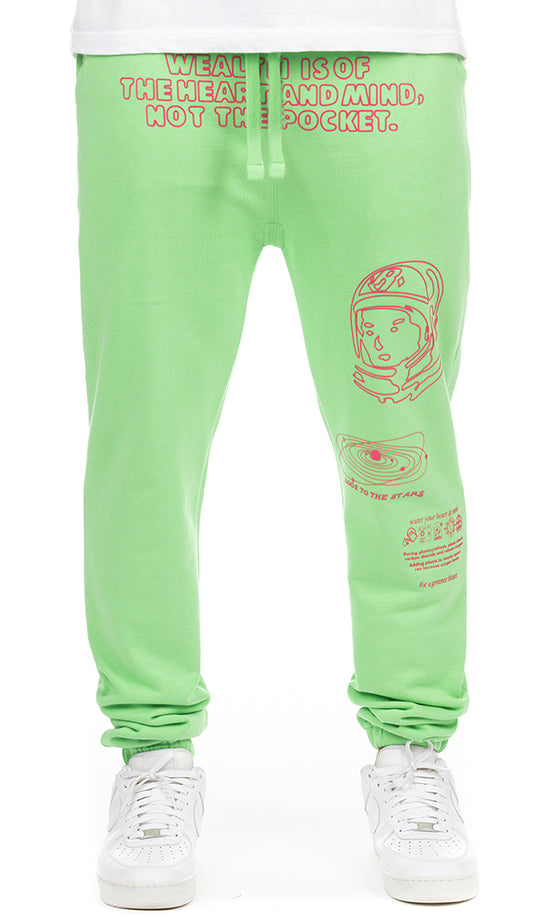 Billionaire Boys Club BB Starcrossed Sweatpant in summer green – view 1 of 3