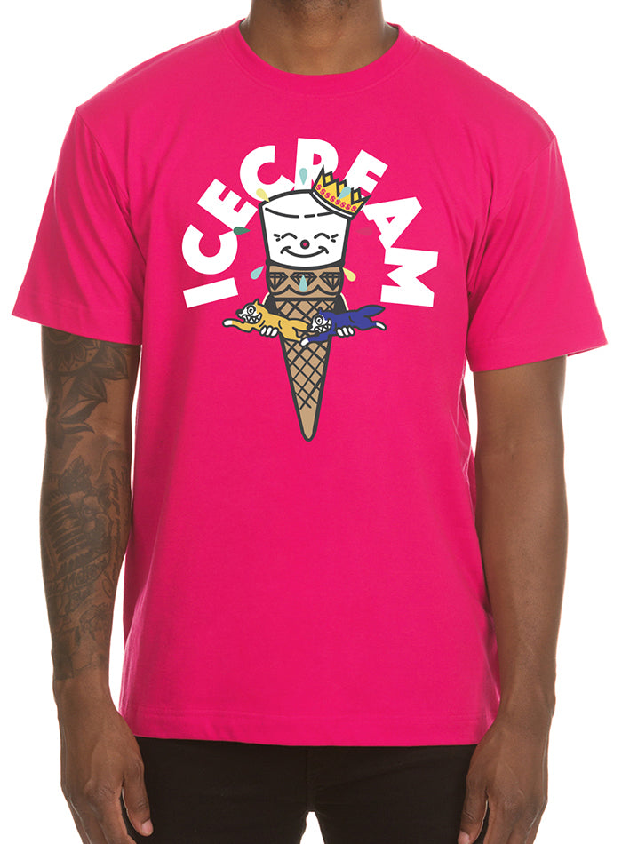 Icecream Visitation Short Sleeve Tee in Pink Peacock – view 1 of 1