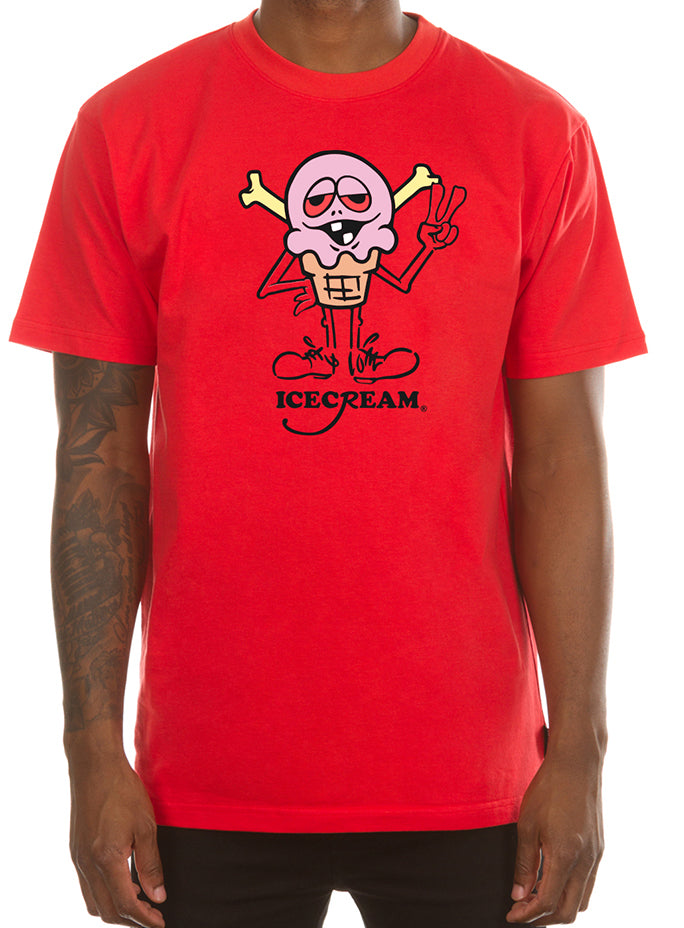 Icecream Peace SS Tee in red – view 1 of 1