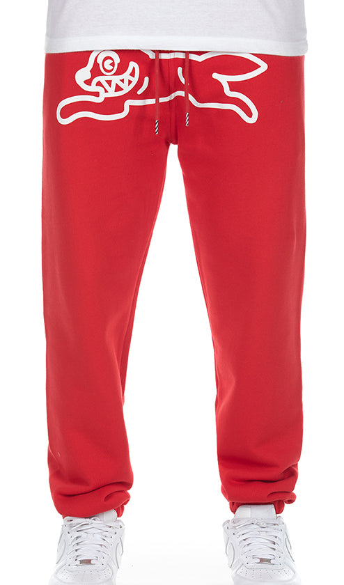ICECREAM Running Dog sweatpants in True Red – view 1 of 2