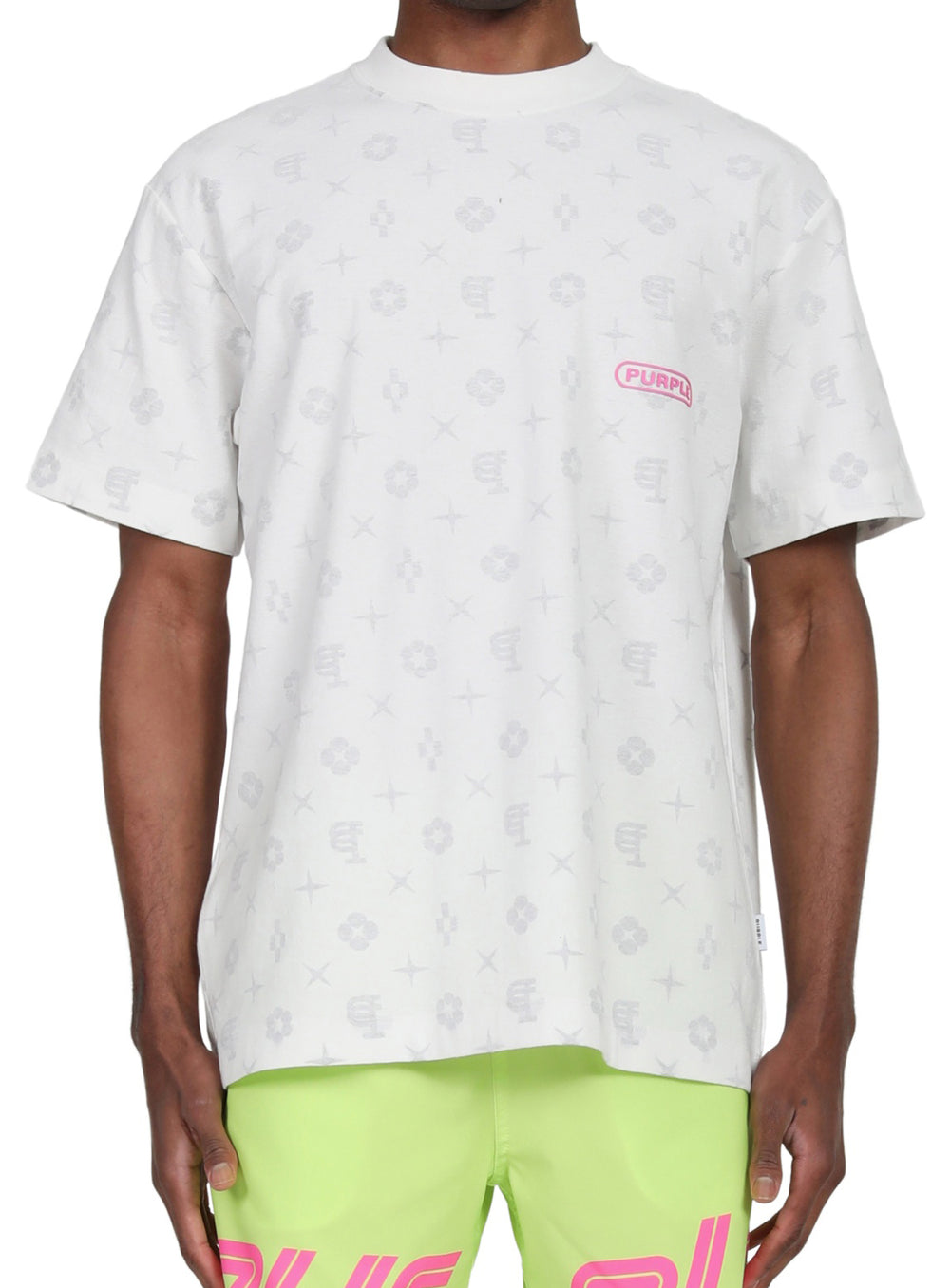TEXTURED JERSEY SHORT SLEEVE TEE - WHITE
