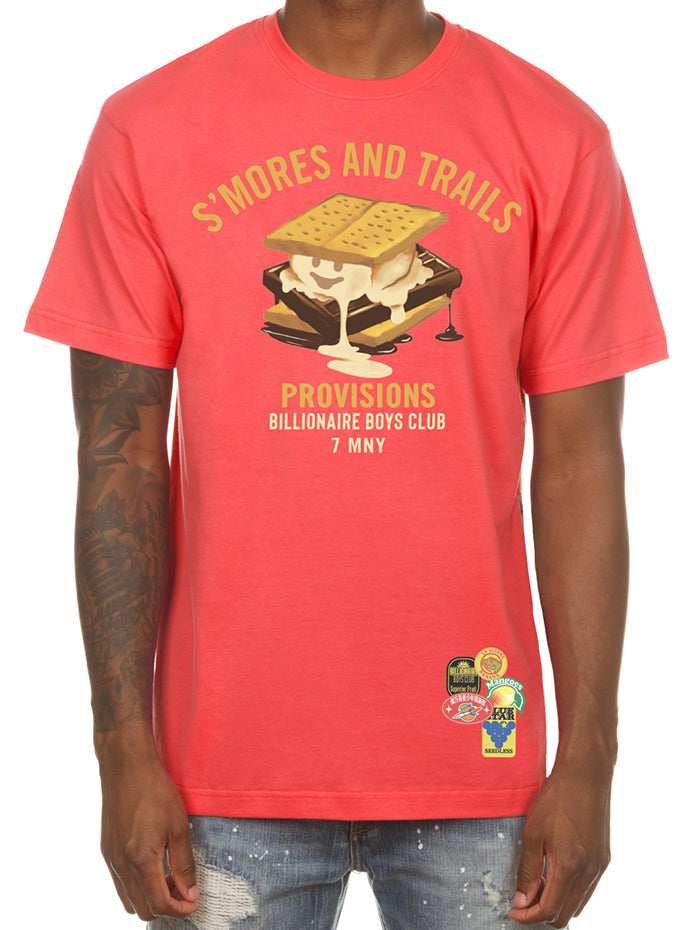 BB S'MORES SS TEE - HOT CORAL