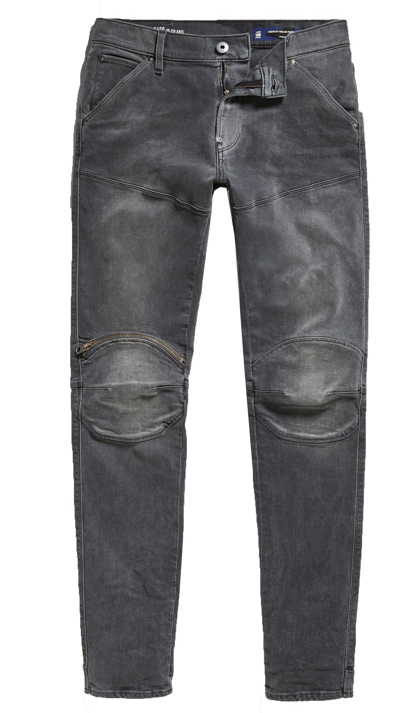 G-Star Raw 5620 3D Zip Knee Skinny Jeans in Faded Blade – view 1 of 4