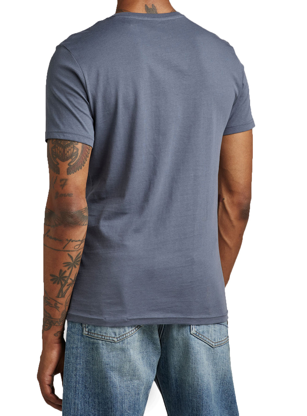 G-Star RAW RAW Originals Slim T-Shirt in fantem blue – view 3 of 3