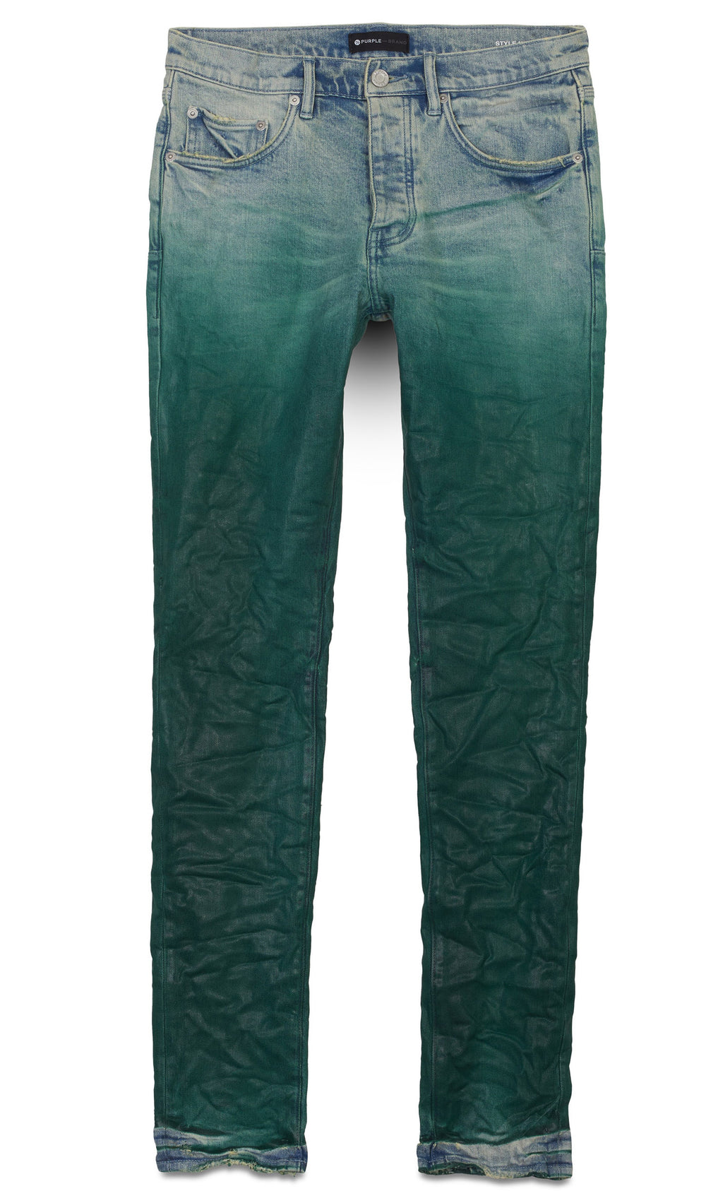 Purple Brand P001 Fanfare Color Coated Gradient Jeans in light indigo – view 1 of 3