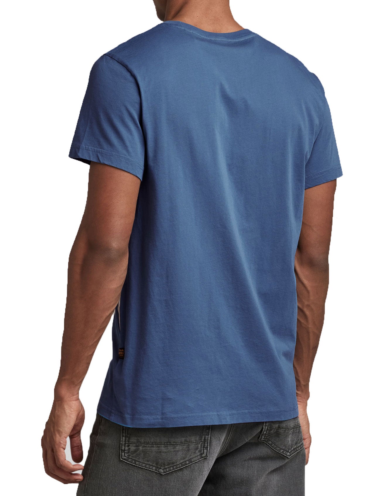 G-Star RAW Raw Strike Thru T-shirt in retro blue – view 2 of 2